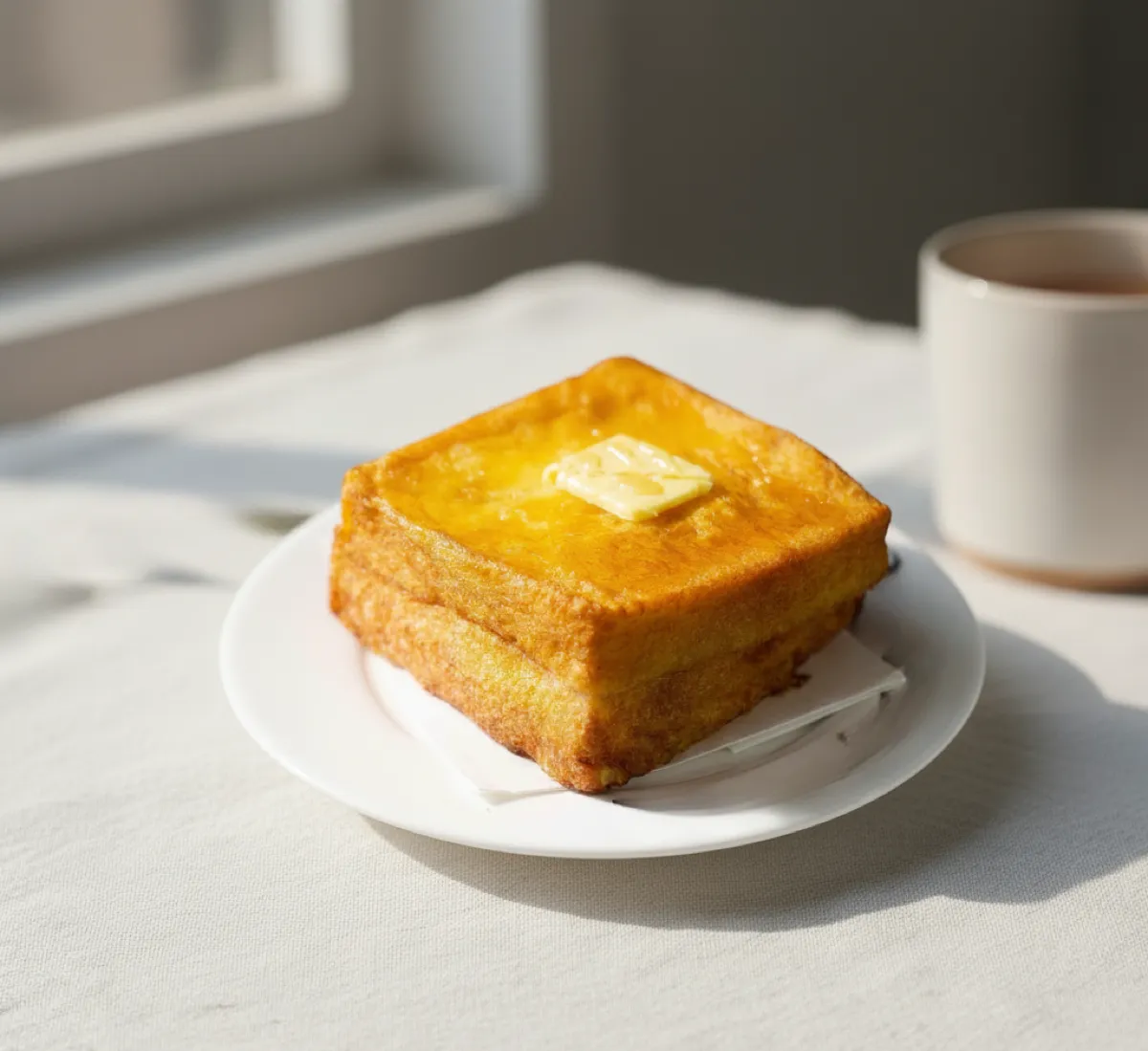 HK French Toast - Golden-fried with butter and syrup
